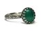 10mm Rose Cut Green Onyx 925 Antique Sterling Silver Ring by Salish Sea Inspirations product 2